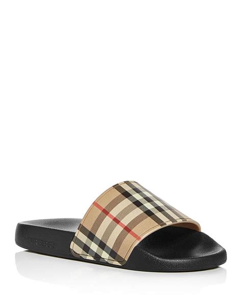 burberry sliders women|burberry women's wedges.